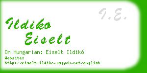 ildiko eiselt business card